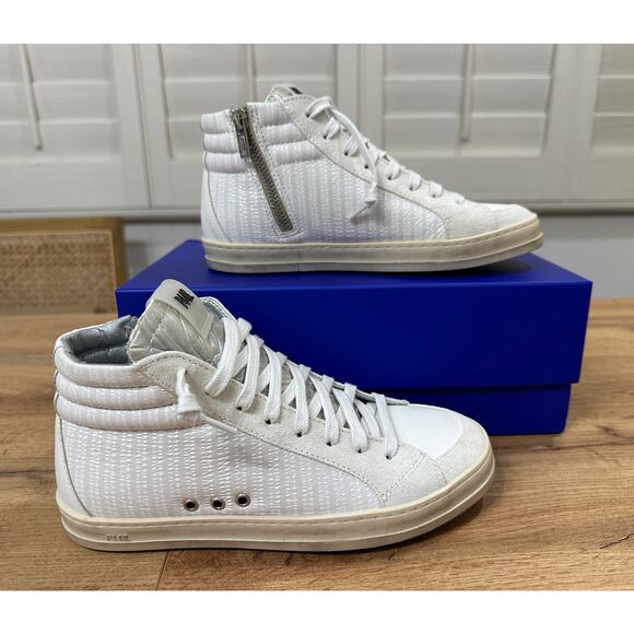 P448 S23 Skate High Top Sneakers Shoes Peony (White) Size 5/5.5 US 35 EU NIB - Picture 2 of 13